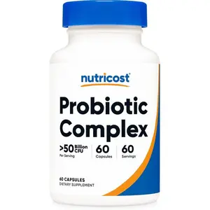 Nutricost Probiotic Complex - 50 Billion CFU, 60 Capsules - Probiotic for Men and Women - Vegetarian Capsules, Non-GMO, Gluten Free