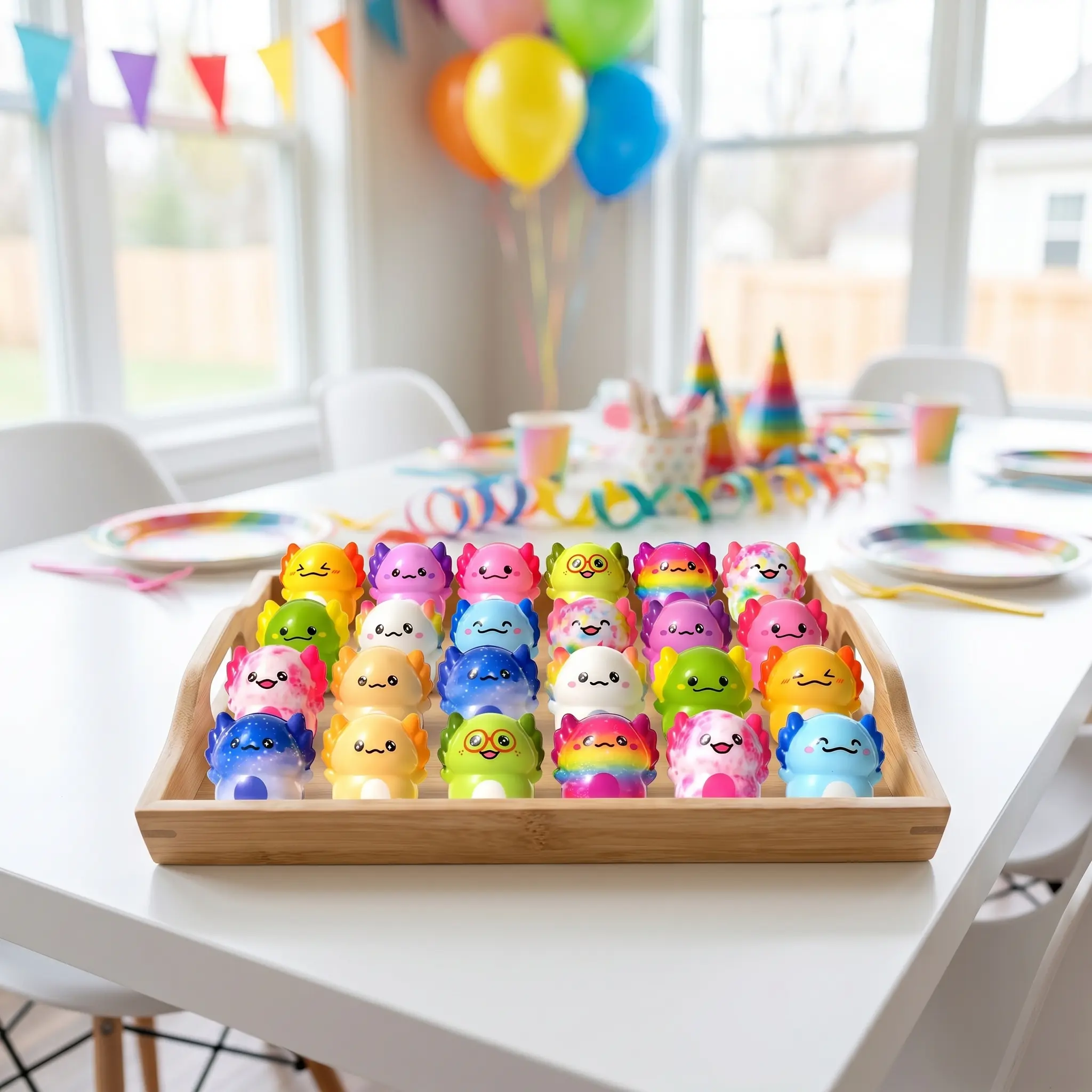 24-Pack Soft Plush Animal Squeeze Ball Fidget Squishy Set - Decompression Slow Return Stress Relief Toys, Teacher Stuff for Classroom Rewards, Relaxing Gifts for Kids