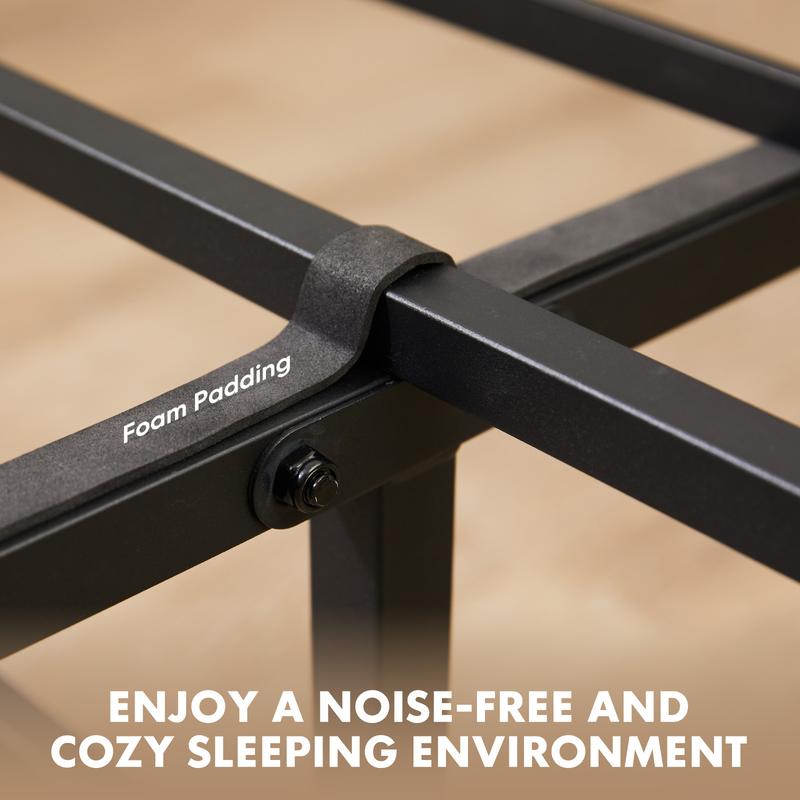 Metal Platform Bed Frame "Twin/Full/Queen"Mattress Foundation with Headboard and and Footboard, No Box Spring Needed with 800LBS Room Sturdy Wooden Slats Support