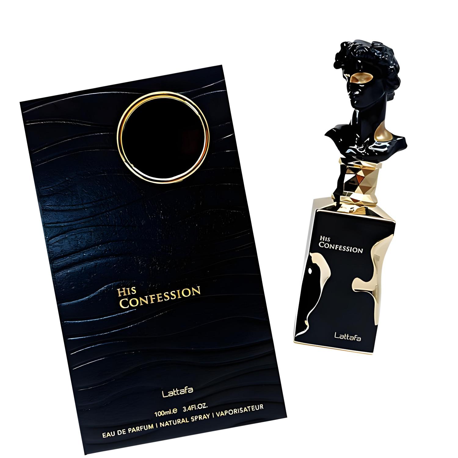 Lattafa His Confession Eau de Parfum Spray for Men - 3.4 Ounce
