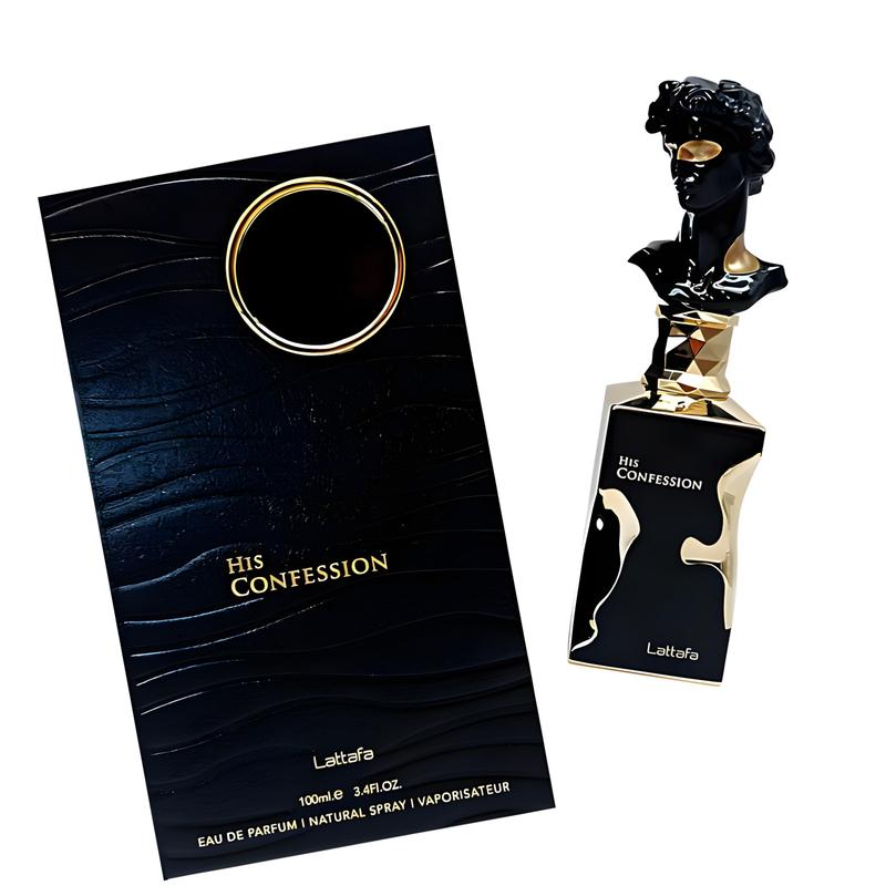 Lattafa His Confession Eau de Parfum Spray for Men - 3.4 Ounce