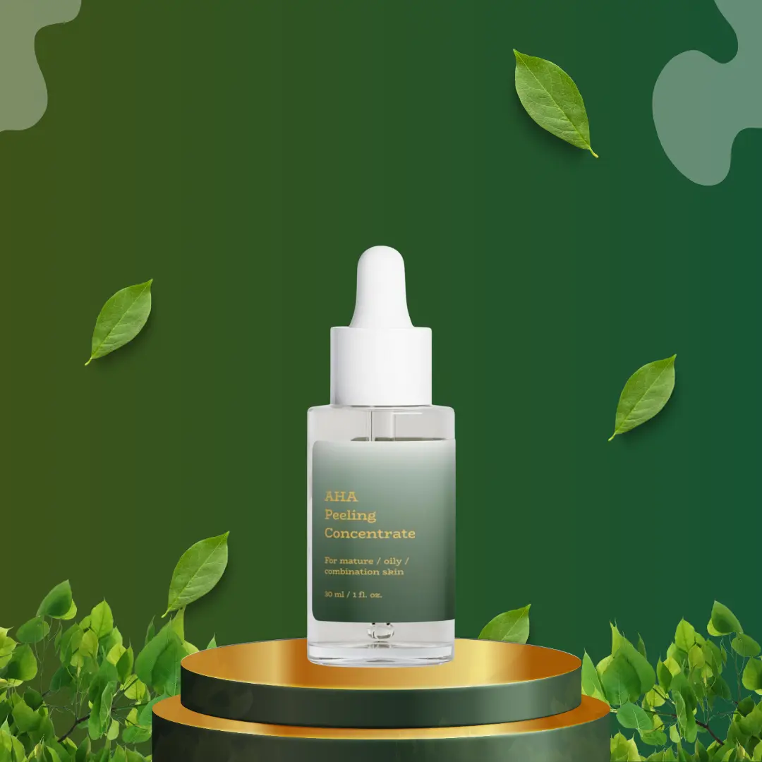 AHA Peeling Concentrate - 10% Lactic Acid & 1% Hyaluronic Acid for Smooth Radiant Skin - Nighttime Exfoliating Treatment for Dull Tired Skin