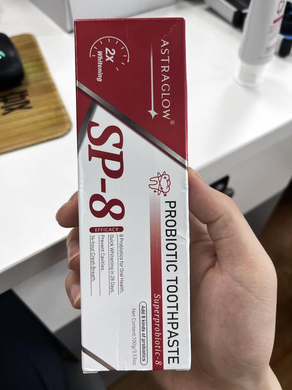AstraGlow SP-8 toothpaste - Targets Stains for Removal, Whitens to Perfection, Battles Tooth Decay & Infuses Breath with Freshness Oral Whitening hydroxyapatitetoothpaste