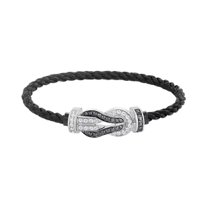 Pre-owned Fred Chance Infinie Panda buckle(dia) with the black rope