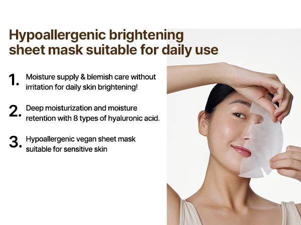 [SOME BY MI] Galactomyces Glutathione Daily Mask - 30 Sheets, 11.8Oz - Vitamin C Vegan Face Sheet Mask for Skin Brightening Routine - Korean Skin Care