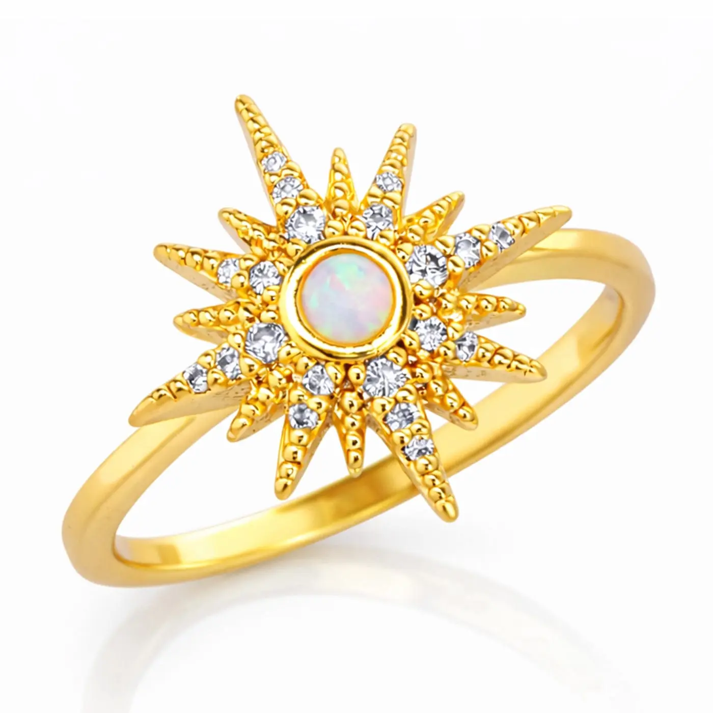 Opal Starburst Ring