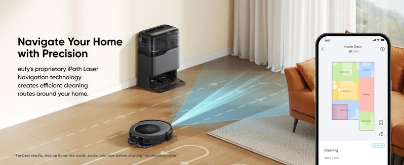 eufy C20 Omni Robot Vacuum, Vacuum-and-Mop-Combo, Self-Emptying, Auto Mop-Washing and Auto-Drying for hands-free cleaning, 3.35-Inch Ultra-Slim Body, 7000 Pa Powerful Suction, All-in-One Station, Eufy