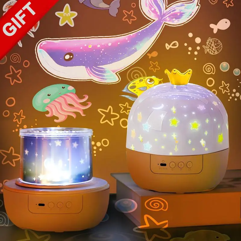 Ocean Starry Night Light for Kids Gifts, Toddler Toys Night Light Projector, 15 Films Star Projector Jellyfish Night Light for Kids Room Decor, Brightness Sea Animals Light Projector Baby Gifts