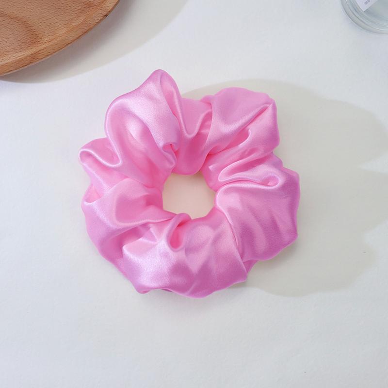 17KM Pink Satin Hair Scrunchie - Soft & Durable for Styling - Perfect for Everyday Use
