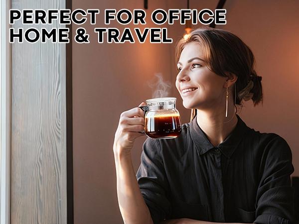 UFORU Coffee Mug with Lid 16oz Glass Creative Cup, Coffee Lovers' Top Choice, Dimensions: 4.9inches tall, 3.8 inches wide, Includes Coaster, Ergonomic Handle Design,Valentine's Day gift, a little surprise for your loved one