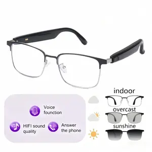 2026 New Smart Glasses, Smart Music Glasses Headphones, Support Music Playing And Hands-Free Calling, Intelligent Touch Control, Remote Phone Photography, Suitable For Office, Travel And Daily Use, Ideal Gift Choice
