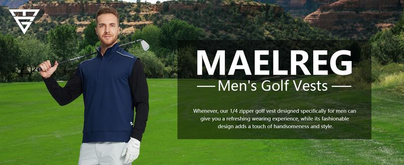 MAELREG Men’s Windproof Vest Ultra-Light Quick-Dry Breathable Stretch Sleeveless Golf Jacket with Zip Pockets