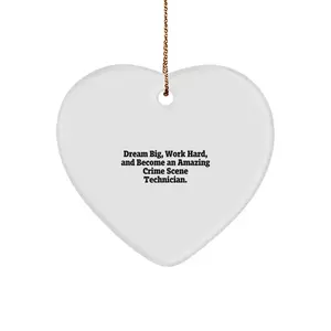 Funny Crime Scene Technician Gifts from Friends, Inspiring Heart Ornament for Christmas Unique Gifts for Men and Women, Dream Big Quote Gifts for Crime Scene Technician