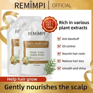 REMIMPI Anti Hair Fall Shampoo for Thinning Hair, Daily Scalp Care Shampoo for Men & Women, Plant-Based Formula, 300ml (Buy 1 Get 1 Free)