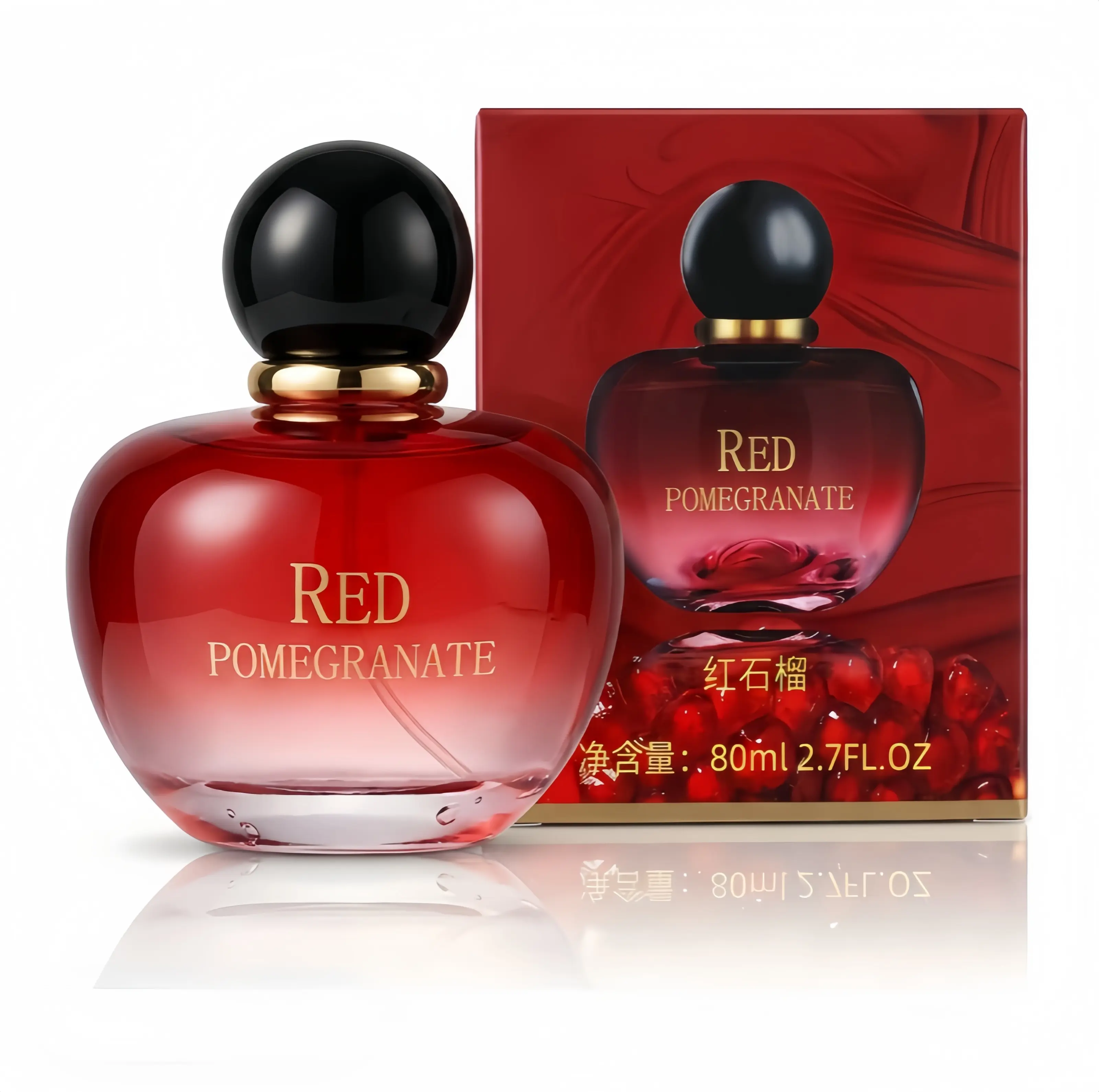Women's Red Pomegranate Eau de Parfum, 80ml/2.7 fl.oz Portable Travel-Friendly Perfume, Fruity Floral Scent with Pomegranate, Blackcurrant, Lemon, Rose & Musk, Sweet Long-Lasting Fragrance, Ideal for Dating & Daily Wear, Perfect Gift