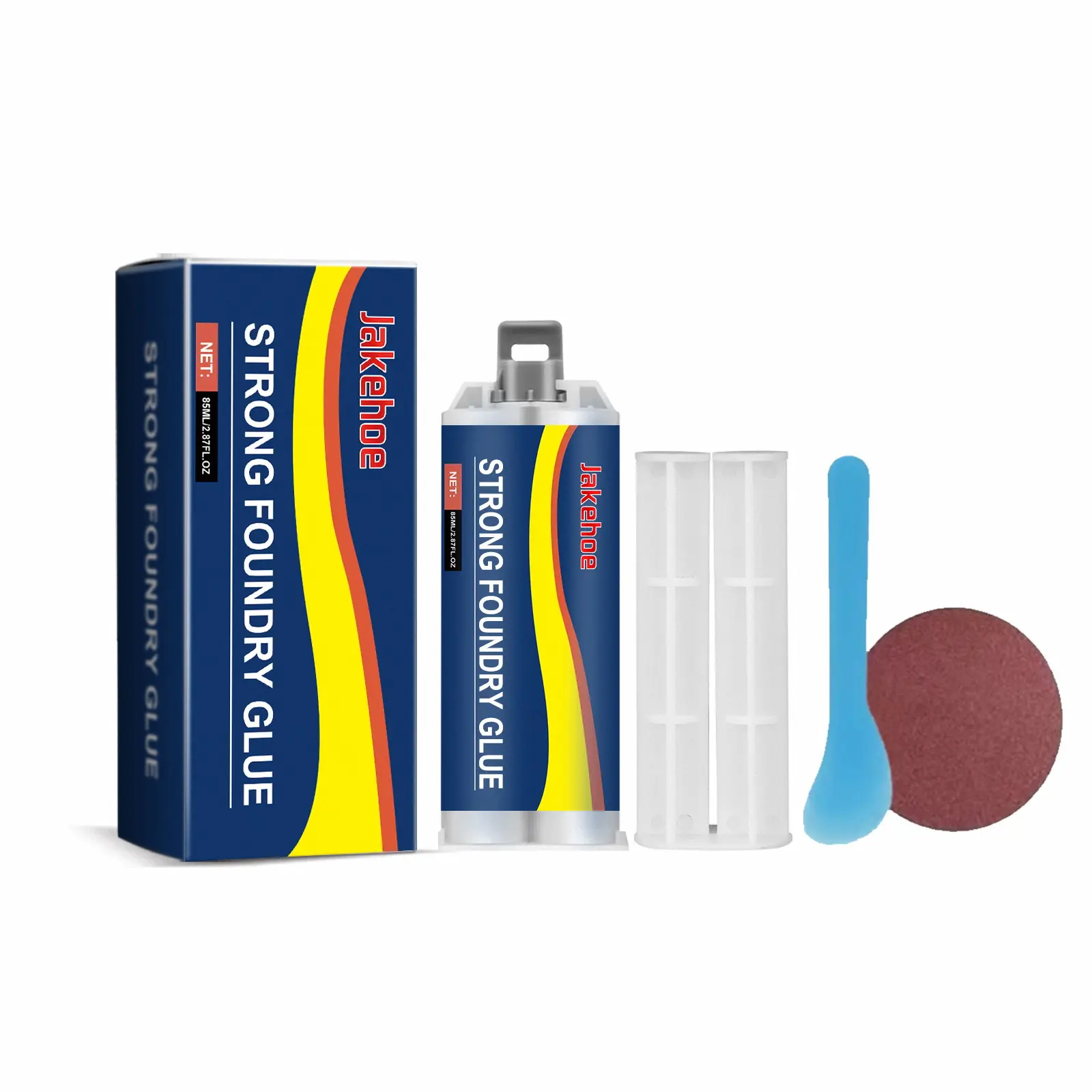 AB Epoxy Enhanced Casting Adhesive - Heavy-Duty High-Strength Fast-Drying Liquid Bonding Glue with Accessories Set, Wear-Resistant, Waterproof, Oil-Resistant for Tile, Metal Repair