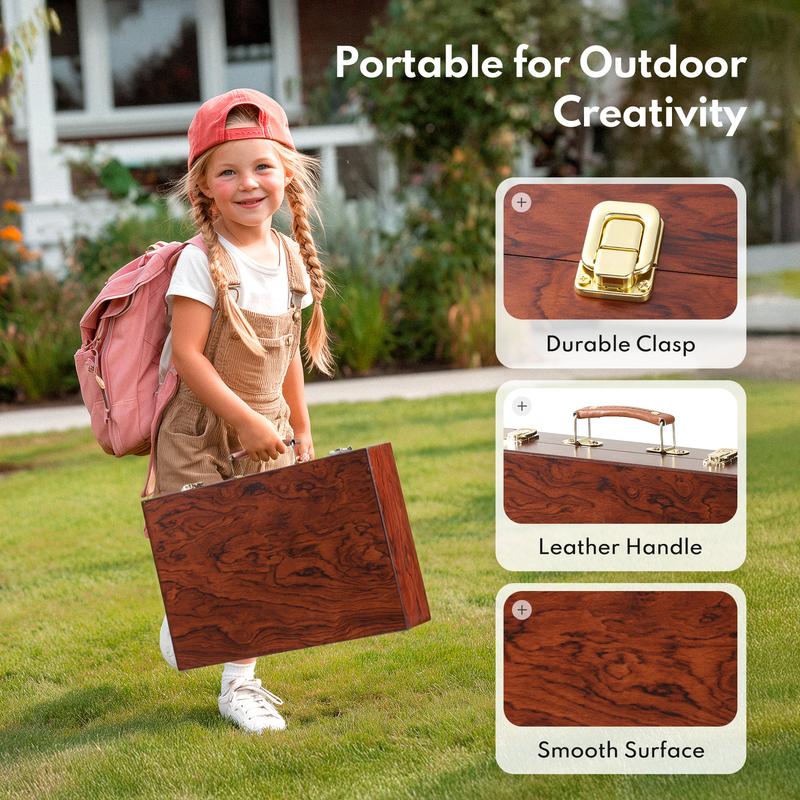 85-Piece Art Set in a Double-Door Wooden Box, Deluxe Drawing Kit Supplies, Art Supplies for Kids, Adults, Perfect Gift for for Christmas, Birthdays, Portable, Coloring Books, TikTokShopBlackFriday