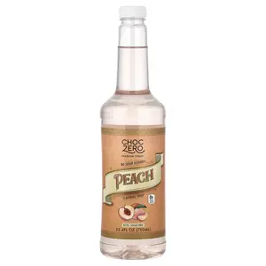 ChocZero Premium Syrup, Peach, Sugar Free, 25.4 fl oz (750 ml)