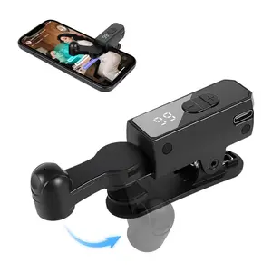 Rechargeable Auto Clicker for Phone - 108 Speeds, LED Display, 12H Battery, 180° Arm, Non-Slip Clip - Ideal for TikTok, Live Streams, Ticket Grabbing