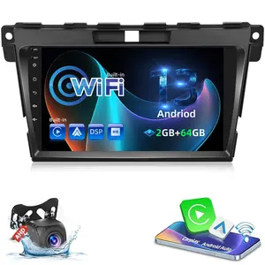 9Inch Car Stereo for 【Mazda CX7 CX-7 2007-2012】 with Wireless Carplay and Android Auto - HD Touchscreen 2+64GB/4+64GB Android 13 Radio WiFi/GPS/SWC +AHD Backup Camera