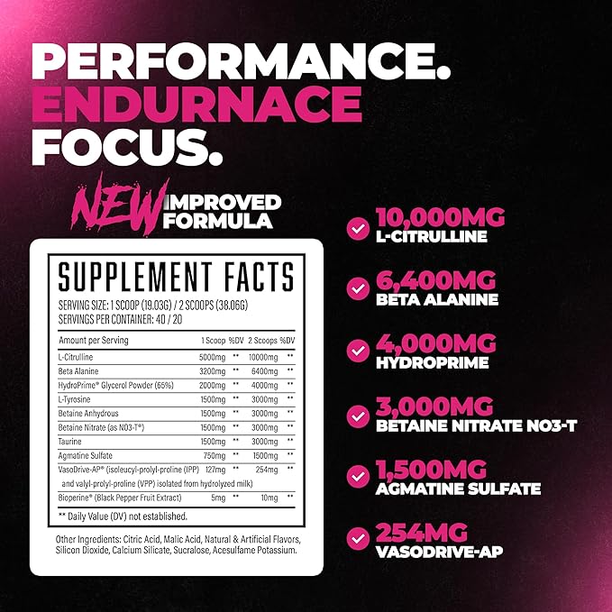 Huge Supplements Pump Serum Stimulant-Free Pre-Workout Supplement (40 Servings)