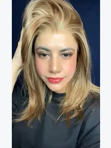 Lovestory Marlene 14Inch Pre Layered Synthetic Lace Front Wig for Women Heat Resistant Glueless Highlight Short Lace Front Wigs Party Daily Any Occasions