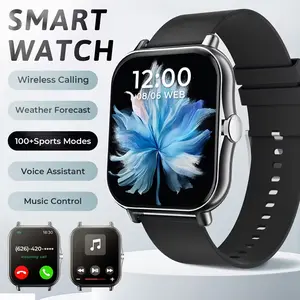 Mother's Day Gift:1.83-inch Smartwatch - Wireless calling, music playback, weather forecast, app notifications, various watch faces, unisex fitness tracker - The perfect gift for Labor Day, back-to-school, and Christmas - Stylish and sporty design