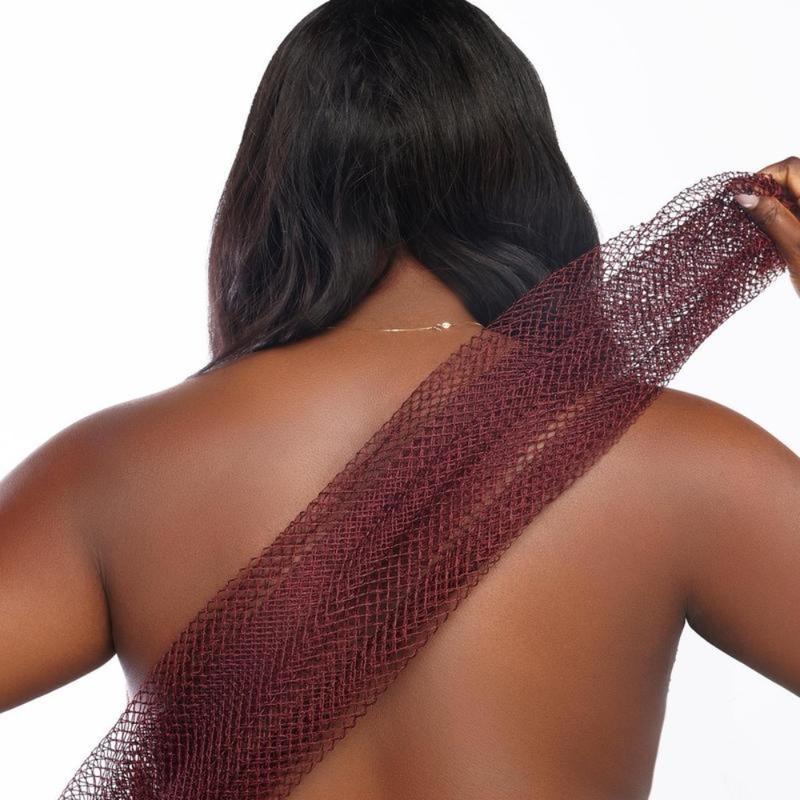 BLUIMON African Exfoliating Net Sponge - 100% Nylon, Ethically Sourced, Soft Knots for Radiant Skin, Quick Drying, Ideal for Travel, Sustainable Beauty Tool