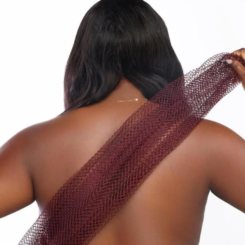 BLUIMON African Exfoliating Net Sponge - 100% Nylon, Ethically Sourced, Soft Knots for Radiant Skin, Quick Drying, Ideal for Travel, Sustainable Beauty Tool