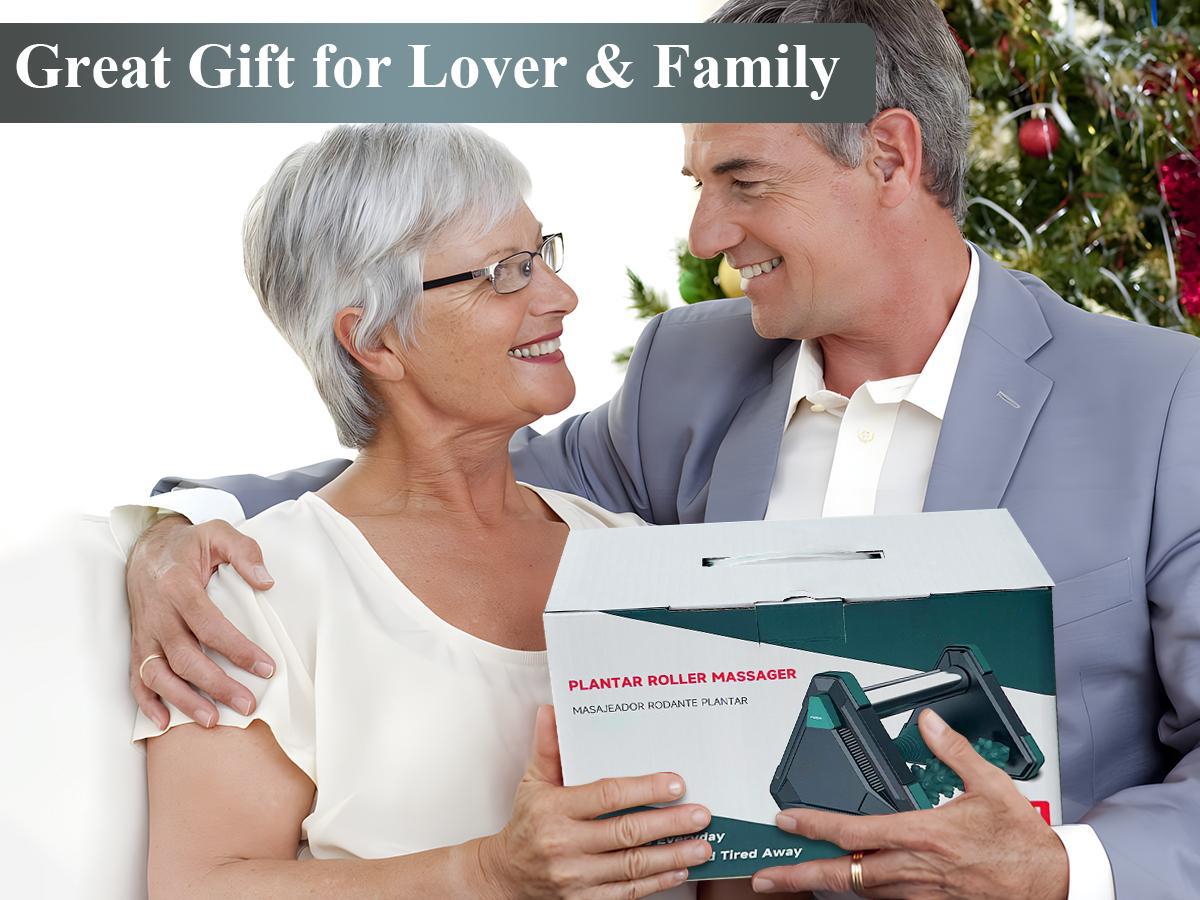 DRwiik Foot Massager for Circulation and Pain Relief, Reflexology Massage Tools with Ice Pack, Foot Roller for Neuropathy Pain Relief, Foot Health, Green