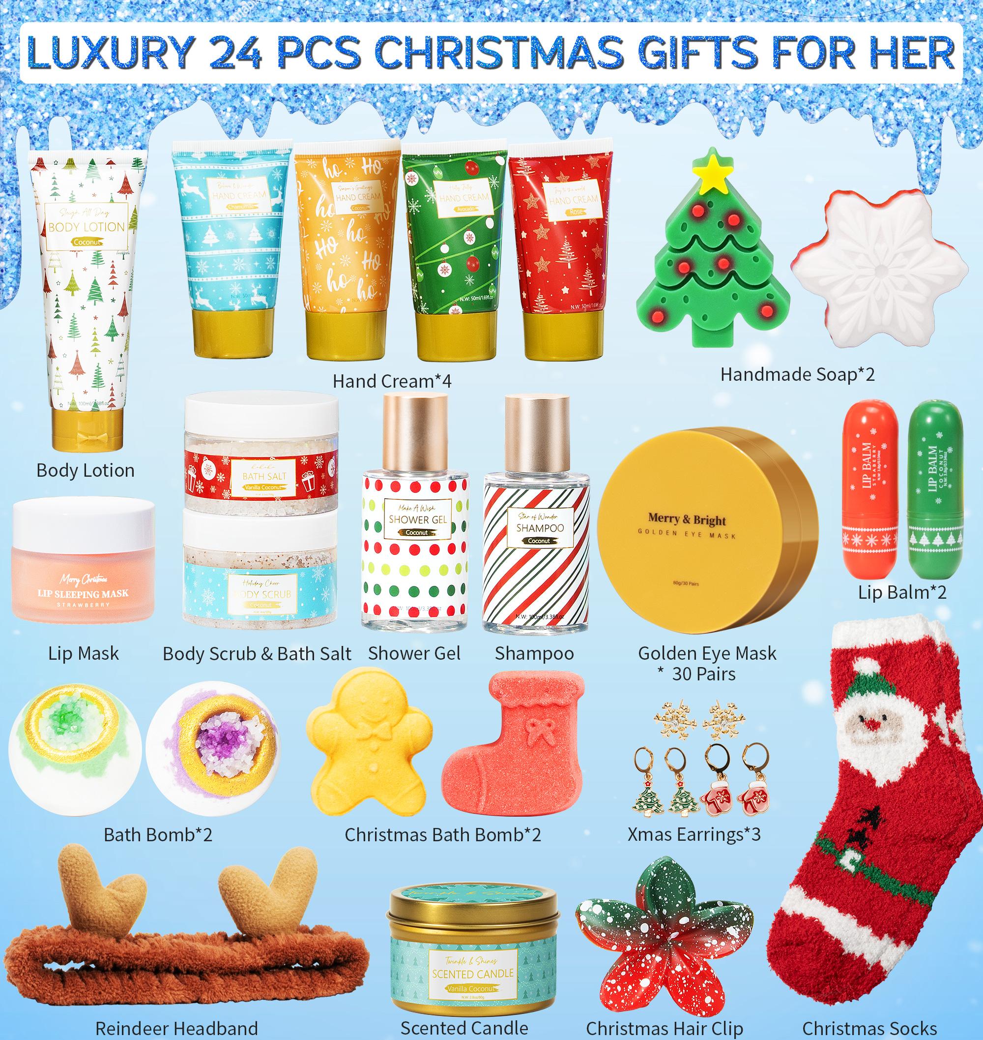 2025 Tween Girl Christmas Gifts Birthday Gifts Teenage Girls Gifts Basket , 24Boxes Advent calendar with Skincare, Bath body Spa Self Care Gifts,10Boxes Task Tags with Makeup gift sets– Perfect for Her, Daughters,Teen Girls,Sister,Niece