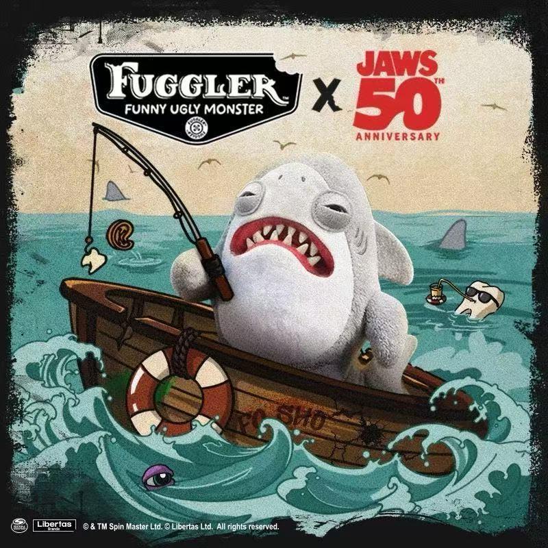 【NEW】Fuggler x JAWS 50th Anniversary Edition Funny Ugly Monster Collectible Toy for Shark Fans