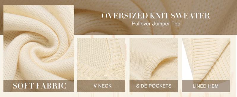 Women's Sleeveless V Neck Knit Sweater Vest Dress Casual Pullover with Side Pockets for Spring Basic Minimalist