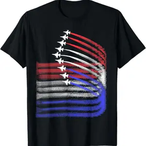 4th Of July Jet American flag Patriotic USA for men boys T-Shirt