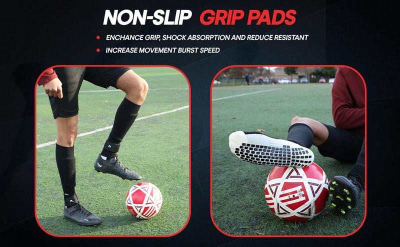 MediCaptain Elite Soccer Bundle - Grip Sock, Shin Guards, Pre-Cut Sock Sleeves, and Shin Guard Straps Bundle – Essential Equipment for Futbol Players