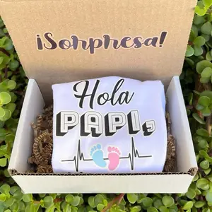 Pregnancy Announcement Box in Spanish - Hola Papi - Daddy