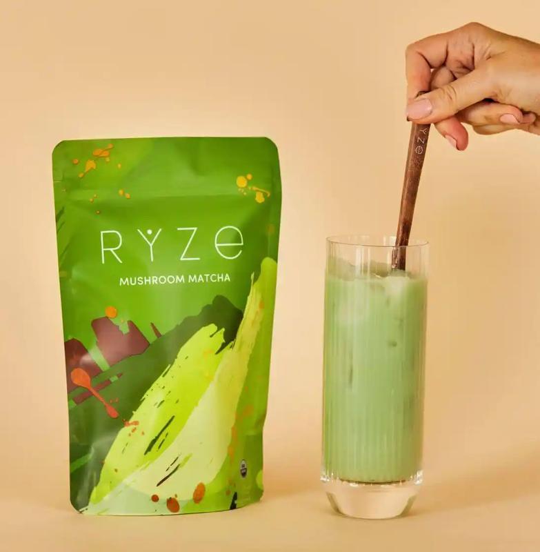 Ryze Mushroom Matcha Green Tea USDA Organic with 6 Adaptogenic ...