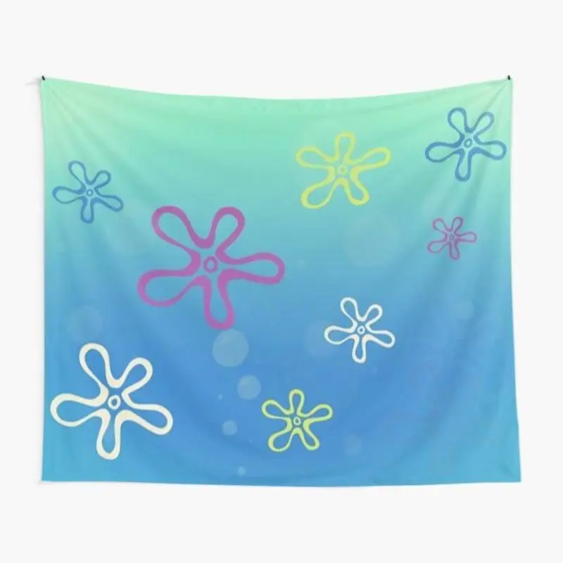Custom Aesthetic TapestryBikini bottom spongebob tapestries tapestry Tapestry for Bedroom, College Dorm and Home Decor , Funny Meme Wall Tapestries for Boy Girl Birthday GiftsAnime Flag Letter Print Personalized Wall Decor Festival Background Hanging Clot