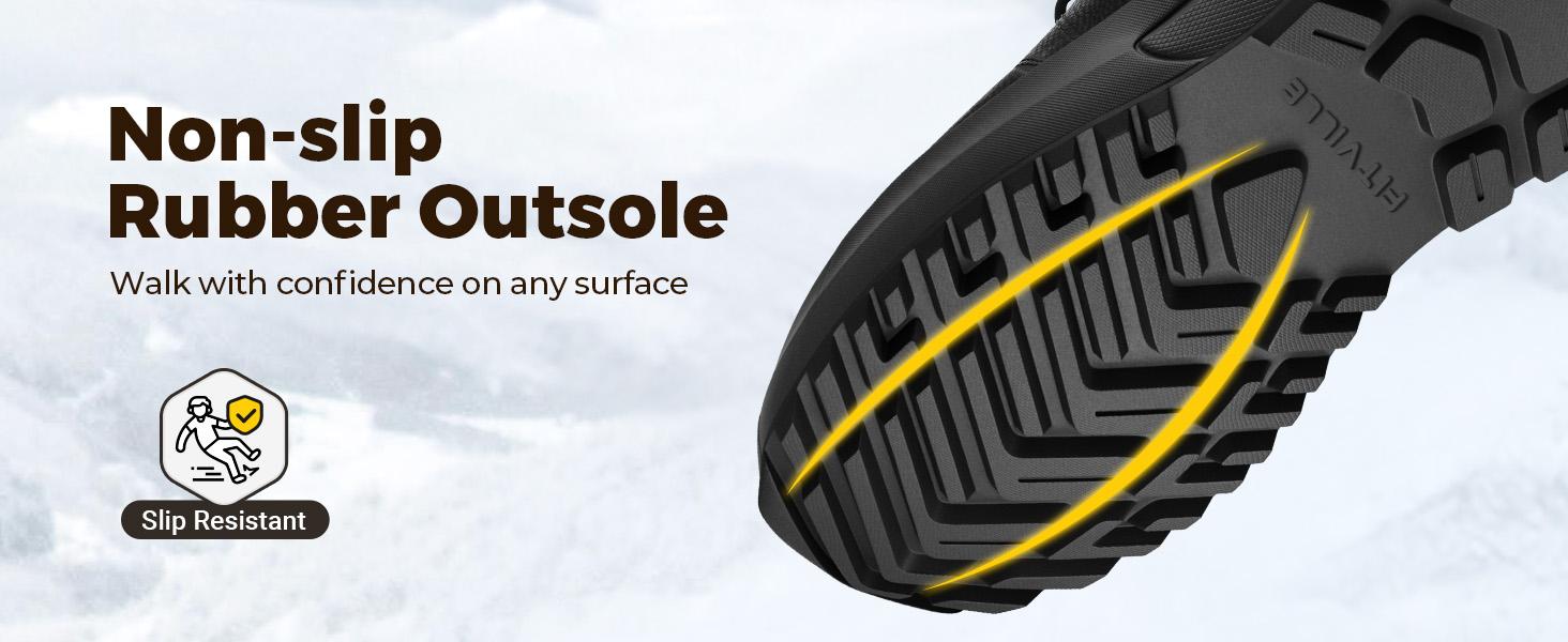 FitVille Wide Winter Boots for Men with Thermal-Reflective Lining & Adjustable Straps for All-Day Comfort and Slip Resistance
