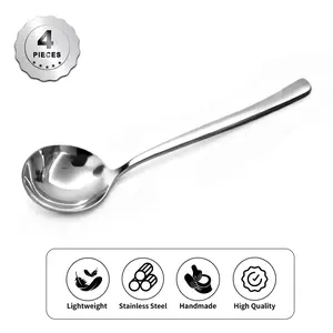 【AREL】4-Piece Stainless Steel Soup Spoon Set 【AREL】4-Piece Stainless Steel Soup Spoon Set