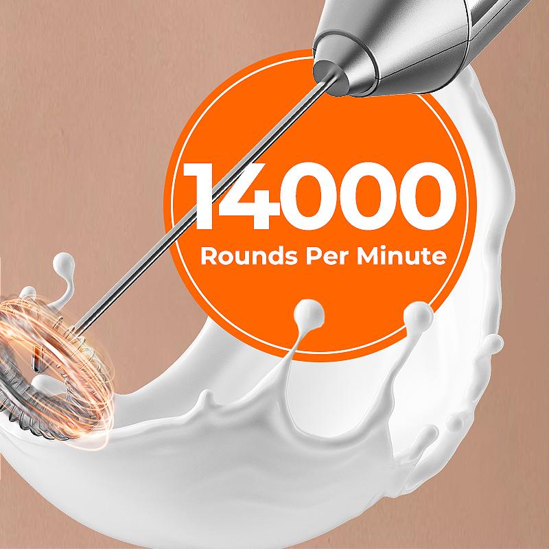 Powerful Milk Frother Handheld Foam Maker, Mini Whisk Drink Mixer for Latte, Coffee, Matcha, Cappuccino, Hot Chocolate, No Stand #TikTokShopBlackFriday