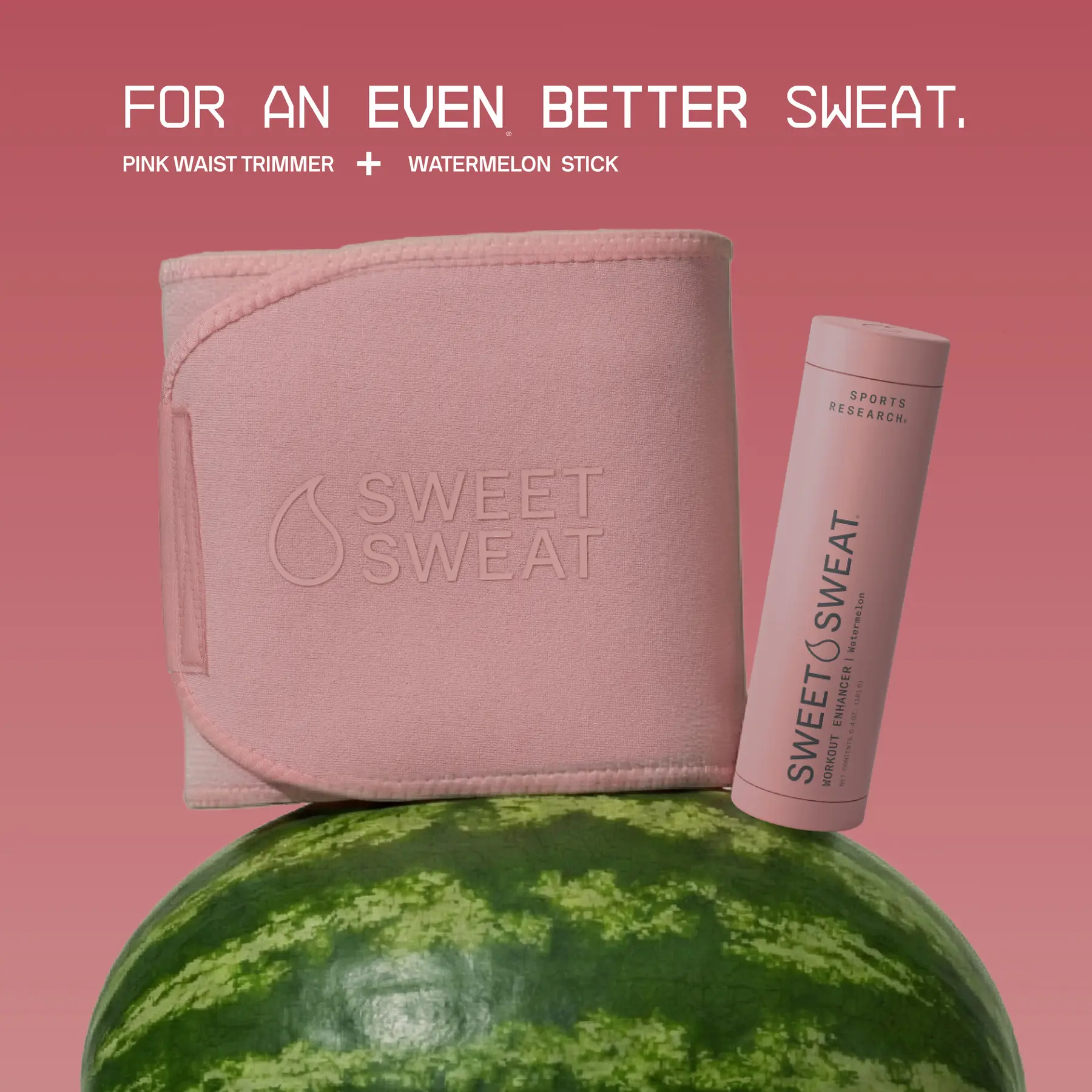 Sweet Sweat Gel Watermelon (6.4oz) + Matte Pink Waist Trimmer Sweet Sweat Gel Watermelon (6.4oz) + Matte Pink Waist Trimmer