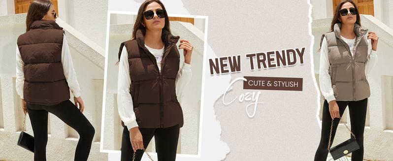 Puffer Vest for Women Zip Up Lightweight Sleeveless Winter Outerwear Vests 2025 TikTokShopHolidayHaul Christmas with Removable Hood YeeZaa Fall Winter Fashion Top Quilted Down Jacket