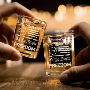 250 Years of Freedom Shot Glass 1776–2026 Patriotic Whiskey Shot Glass We The People American Independence Gift