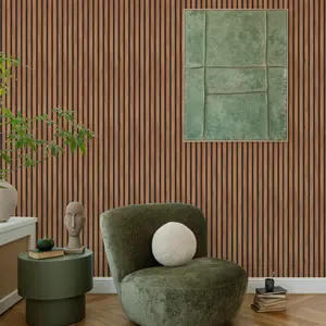 Wood Slat Panel Peel & Stick Wallpaper Sheets – 12 Pack