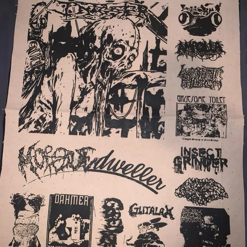 Goregrind patches sheet misprints