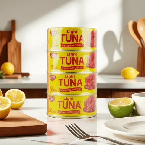 DONGWON Korean Spicy Tuna Cans - 4 Pack, Ready-to-Eat in Minutes! High Protein, K-Food Inspired Seafood Snack for Quick Meals & On-the-Go