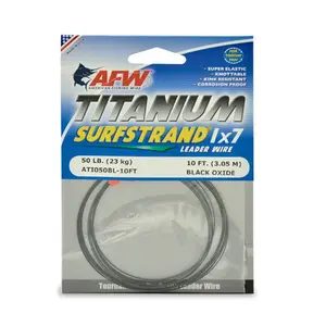 AFW Titanium Bare SurfStrand 1x7 Wire Leader