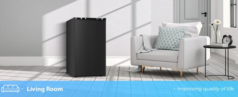 Antarctic Star 3.2 Cu.Ft. Mini Fridge with Freezer, Small Refrigerators with Adjustable Thermostat, Low Noise, Energy Saving, Compact Refrigerators for College Dorm, Office, Bedroom, Apartment, Black Antarctic Star 3.2 Cu.Ft. Mini Fridge with Freezer, Small Refrigerators with Adjustable Thermostat, Low Noise, Energy Saving, Compact Refrigerators for College Dorm, Office, Bedroom, Apartment, Black