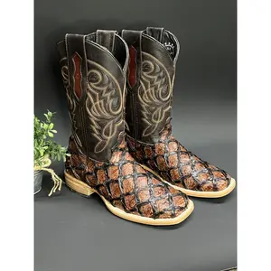 Men’s Clon moor Square Toe Cowboy Boots – Cognac